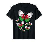 Welsh Flag Butterfly Idea For Women & Flag Of Wales T-Shirt