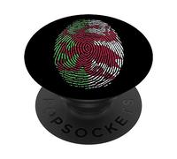 Welsh Flag Fingerprint Wales Flag Fingerprint Cymru Wales PopSockets Swappable PopGrip