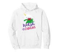 Welsh Flag for Her Welsh Unicorn Pullover Hoodie