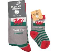 Welsh Flag Grey Socks (0-12) | Stylish Everyday Comfort with a Touch of National Pride | Unisex Mid-Calf Socks Featuring the Iconic Red Dragon | For Daily Wear, Gifting & Celebrating Welsh Culture