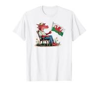 Welsh Flag Idea for Kids Cymru Wales Dragon with Daffodils T-Shirt