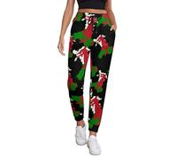 Welsh Flag Map Women's Joggers Sweatpants Athletic Yoga Pants with Pockets Leggings S