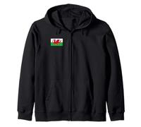 Welsh Flag of Wales Zip Hoodie