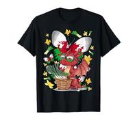 Welsh Flag Outfit Idea For Kids St Davids Day Leek Daffodils T-Shirt