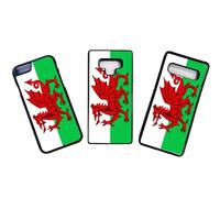 Welsh Flag phone case For Apple iPhone/For Samsung Galaxy Silicone black rubber sides Wales Dragon Gift phone cover A12 A13 A14 A15 A16 A17 A25 A26 A55 A56 S23 S24 S25 S26