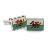 Welsh Flag Wales Cufflinks In Deluxe Gift Box