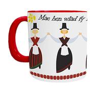 Welsh Folk Dancers Mug - Wales Anthem"Mae Hen wlad fy Nhadau"