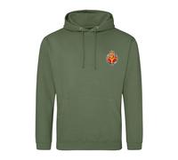 Welsh Guards Embroidered Men's Hoodie British Army Insignia MOD Hooded Sweatshirt Embroidery ** 9 Colours Available ** (UK, Alpha, L, Regular, Regular, Military Green)