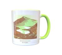Welsh High Street Yr Wyddfa (Snowdon) Green Mug
