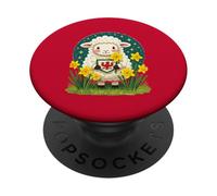 Welsh Lamb Cute St Davids Day Design PopSockets Adhesive PopGrip