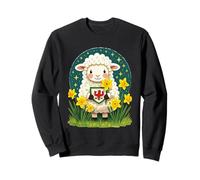 Welsh Lamb Cute St Davids Day Design Sweatshirt