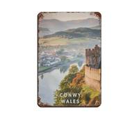 Welsh Landscape Travel Retro Poster Metal Tin Sign Chic Art Retro Iron Painting Bar People Cave Cafe Family Garage Poster Wall Decoration 8x12inch(20x30cm)