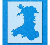 Welsh Map Stencil: Mylar Airbrush Wall Art Painting Crafts - 190 Micron| DIY-A3 Stencil - Design Size (321 x 257 mm)
