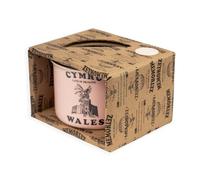 Welsh Pink Matt Porcelain Mug | Premium Quality Ceramic Coffee & Tea Cup, Elegant Matte Blush Pink Finish & Comfortable Handle | Durable, Stylish Souvenir Gift for Collectors, Proud Locals & Tourists