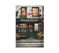 Welsh Pub Poster, Red Dragon Wall Art, Celtic Tavern Print Canvas Poster Bedroom Decor Landscape Office Room Decor Gift 12x18inch(30x45cm)