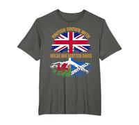 Welsh Scottish Heritage British Grown Wales Scotland Roots T-Shirt