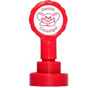 Welsh Self inking teacher reward stamp"Gwaith Creadigol" X12019
