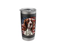 Welsh Springer Spaniel American Flag Stainless Steel Insulated Tumbler