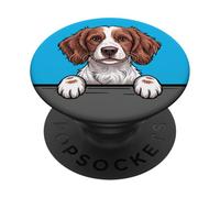 Welsh Springer Spaniel Cute Peeking Welshie Dog Lover PopSockets Adhesive PopGrip