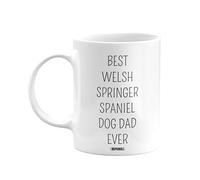 Welsh Springer Spaniel Dog Dad Mug, Gift for Fathers Day, Birthday, Celebrations, Gifts or Presents for Men, Male, him, Birthday, Christmas, White Coffee Mugs Cups - wm-006c_395