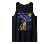 Welsh Springer Spaniel Dog Van Gogh Starry Night Tank Top