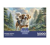 Welsh Springer Spaniel Jigsaw Puzzle Adult Jigsaws Recycled Paper for Aduls 1000 Pieces Puzzle Fun And Challenging Family Game Educational Game Decompression 38x26cm/1000pcs