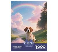 Welsh Springer Spaniel Jigsaw Puzzles Puzzles for Adults Kids. 1000 Piece Cute Dogs Great Gifts Challenge Toy Educational Game Home Decoration for Adults& Kids Age 14 Years Up 70x50cm/1000pcs