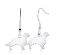 Welsh Springer Spaniel Silhouette Silver Earrings