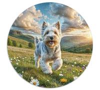 Welsh Terrier 1000 Piece Round Jigsaw Challenging & Educational Adults Amily Game Creative for Travel Gifts,Present 1000pcs (67.5x67.5cm)