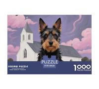 Welsh Terrier 1000 Pieces for Adults Jigsaw Puzzles Beautiful Decoration Puzzle Cute Dog Challenging Puzzles Gifts for Men38x26cm/1000pcs