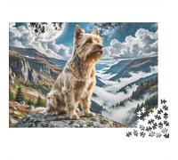 Welsh Terrier 1000 Pieces Jigsaw Puzzles Engaging Family Games Terrier on Mountain Jigsaw Puzzle Unique Puzzle Gift for Adults & Families 52x38cm/1000pcs