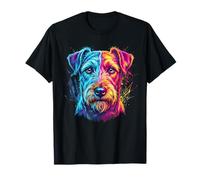 Welsh Terrier Colorful Dog Portrait T-Shirt