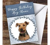 Welsh Terrier Dog Blue Animal Personalised Birthday Card | Birthday Card | Animals, Wildlife & Pets Card