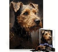 Welsh Terrier Dog Precious Jigsaw Puzzles for Teenagers 1000 Pieces Clear Recall Leisure Activity Flawless Cut Best Gift (50x75cm)