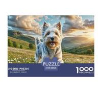 Welsh Terrier Jigsaw Puzzles Puzzles for Adults Kids. 1000 Piece Whimsical Challenge Toy Educational Games Home Decoration for Educational Games Gifts 38x26cm/1000pcs