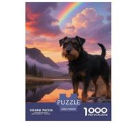 Welsh Terrier Jigsaw Puzzles Puzzles for Adults Kids. 1000 Pieces Cute Dogs Impossible Challenge Toy Educational Game Home Decoration for Educational Games Gifts 70x50cm/1000pcs