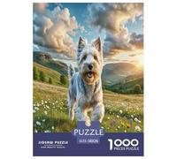 Welsh Terrier Jigsaw Puzzles Puzzles for Adults Kids. 1000 Pieces Whimsical Challenge Toy Educational Game Home Decoration for Educational Games Gifts 38x26cm/1000pcs