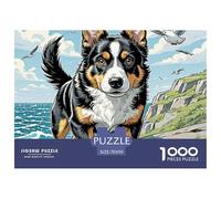 Welsh Terrier Puzzles 1000 Pieces for Adults Beautiful Decoration Puzzle Cute Pets Challenging Puzzles Fun Present & Activity for Home70x50cm/1000pcs