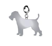 Welsh Terrier Silhouette Silver Charm