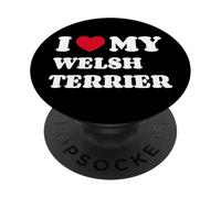 Welsh Terriers I Love My Welsh Terrier Dog Owner Heart PopSockets Adhesive PopGrip
