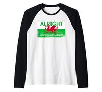 Welsh Vibes - Alright How’s It Goin’? (Grunge Style) Raglan Baseball Tee