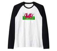 Welsh Wales Flag Raglan Baseball Tee