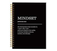 Welshower Mindset Definition Inspirational Spiral Notebook Journal, Motivational Notebook, Positive Affirmation Journal for Women Men, Mental Health Gifts, 5.5x8.3 Inch