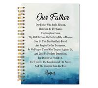 Welshower Our Father Prayer Christian Spiral Notebook Journal, Bible Verses Journal for Women, Religious Prayer Notebook, Christian Faith Gifts for Women Men, 5.5x8.3 Inch