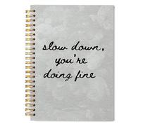 Welshower Slow Down You're Doing Fine Inspirational Spiral Notebook Journal, Positive Affirmation Journal for Women Men, Motivational Quote Notebook, 5.5x8.3 Inch