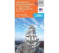 Welshpool & Montgomery / Y Trallwng a Trefaldwyn Map | Weatherproof | Bishop’s Castle | Ordnance Survey | OS Explorer Active Map 216 | Wales | Walks | Hiking | Maps | Adventure