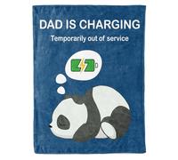 Welsky Dad Birthday Gifts, Dad Gifts Blanket, Birthday Christmas Fathers Day Retirement Thank You Gift for Father, Unique Present Bed Throws, Panda Flannel Blankets and Throws