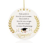 Welsky Graduation Gifts for Her, Graduation Decorations Ceramic Card, College University High School PhD Grad Gifts for Him Her Friends Son Daughter Granddaughter Grandson, Hanging Ornaments