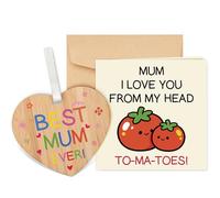 Welsky Mum Birthday Card, Gifts for Mum Greeting Cards with Wooden Plaque, 60th 70th 75th 80th Happy Birthday Cards Gifts for Mother Mummy from Daughter Son