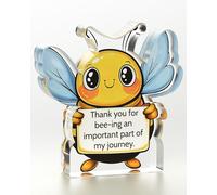 Welsky Teacher Gifts, Thank You Teacher Gifts for Women Bee Acrylic Plaque, End of Year Christmas Birthday Last Day of School Gifts for Her Women Teacher Classmate Roommate